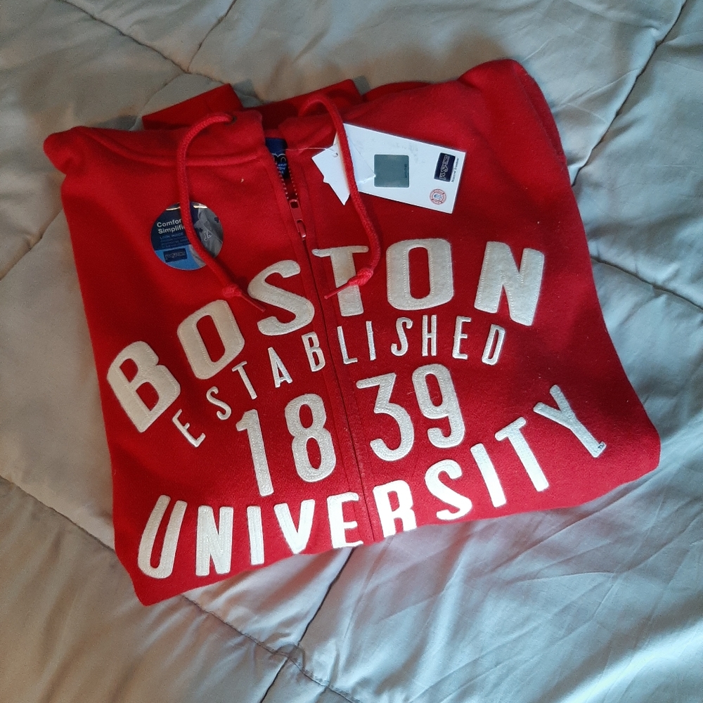 Boston University zip sweatshirt BU hoodie